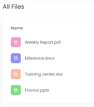 File browser with folders and previews